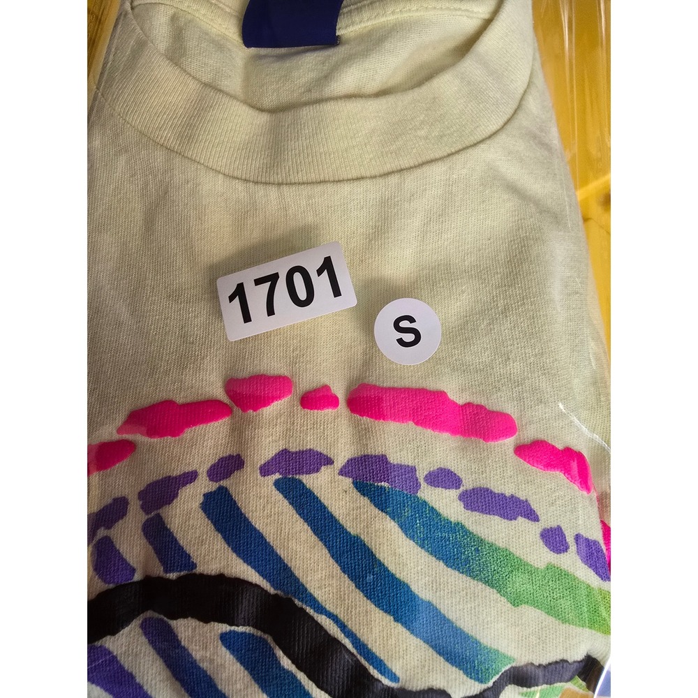 Ocean Pacific OP Icons of Culture Yellow 1988 Retro Graphic T-Shirt Womens Small - Picture 5 of 5